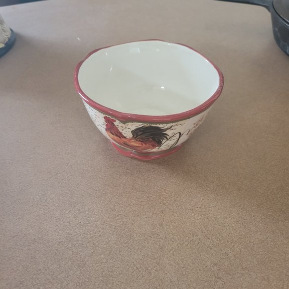 Discontinued Tuscan Rooster Ice Cream Bowls Set of 3 - Picture 7 of 8